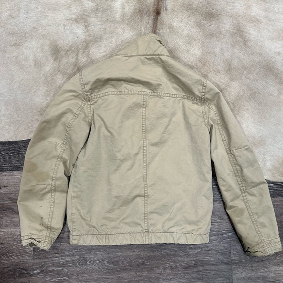 American Eagle Work Jacket Small Lined Shop Chore Vintage Detroit Chore Distress - Picture 5 of 7